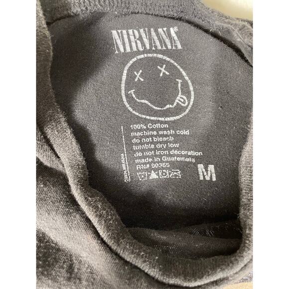 Nirvana In Utero Angel Crop Tee Black Graphic Womens M - Picture 6 of 6